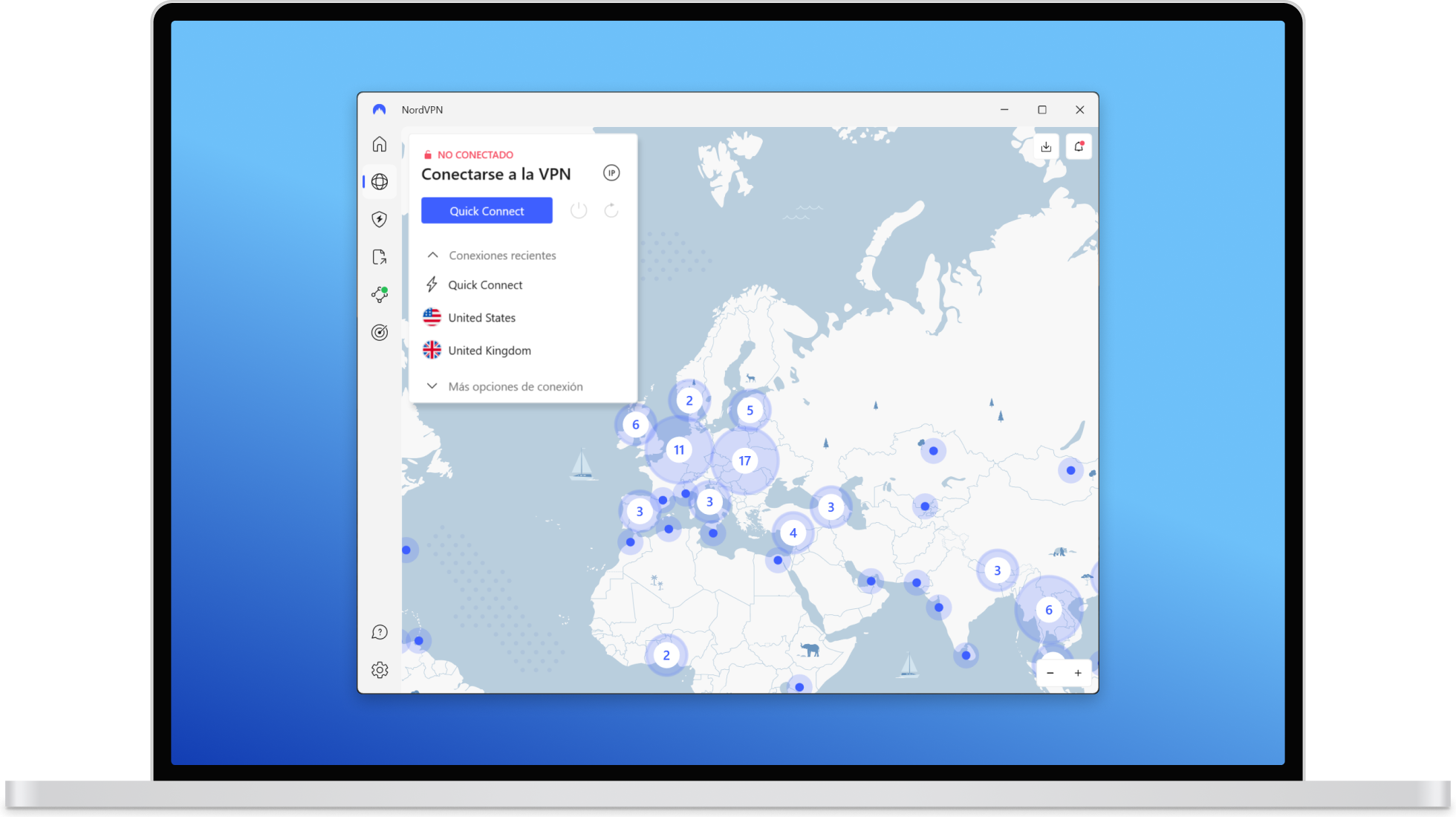 NordVPN tablero